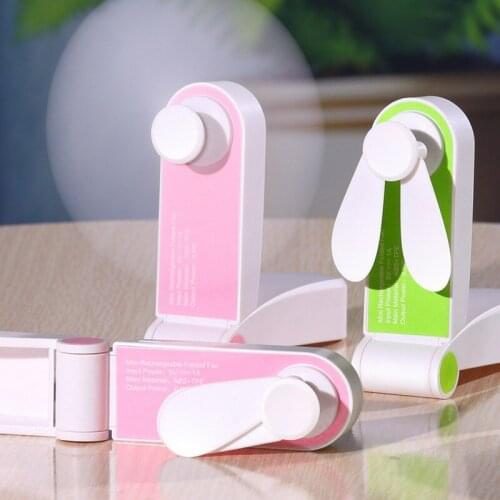 USB Rechargeable Mini Folding Fan Electric Portable Handheld Small Air Cooler Creative Home Appliances Desktop Fan Outdoor Fan S