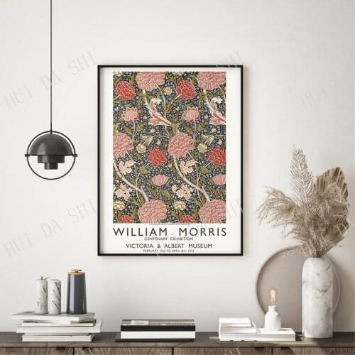 William Morris Print, Morris Vintage Exhibition Poster, Floral Art Print, Vintage Floral Poster, Morris Wallpaper Poster