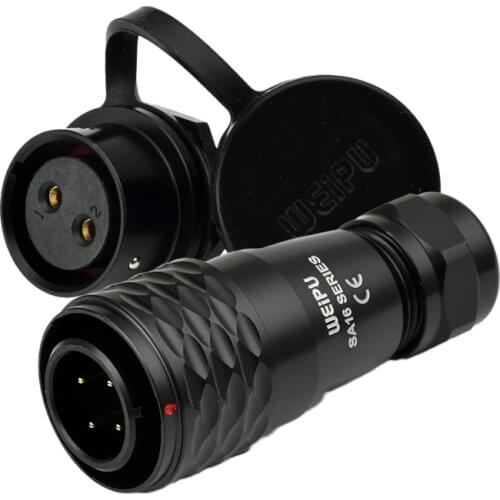 SA1610+SA1612 IP67 M16 Industrial Waterproof Panel Connector 2 3 4 5 7 9 10 Pin Quick Push-pull Self Locking Connect Plug Socket