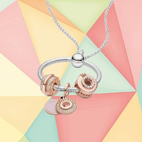 Fashion New Shining Crown Letter O Series Pendant Necklace Female Party Exquisite Accessories Jewelry Birthday Gift