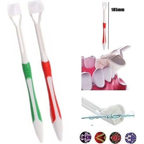 Soft Toothbrush Comfortable Portable Childs Triple 3 Sided Head Toothbrush For Special Autism Overly Sensitive Child