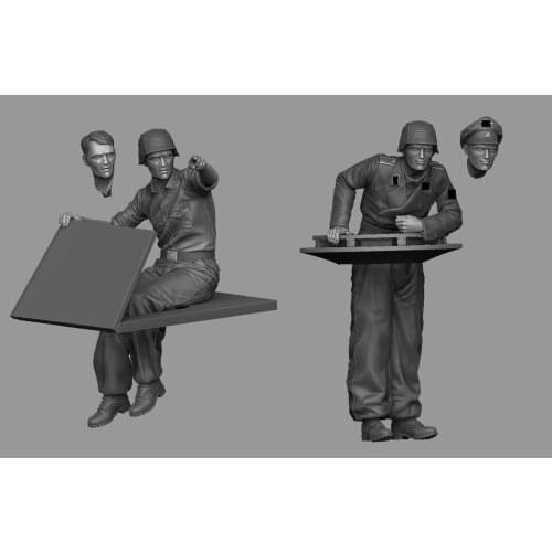 1/35 Resin Model Figure GK , German Voran! StuG crew in action set Unassembled and unpainted kit