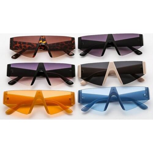 2020 Oversized Sunglasses Women Big Frame Square Flat Top Gradient Lens Sun Glasses Female Men Vintage Mirror Shades UV400 NX