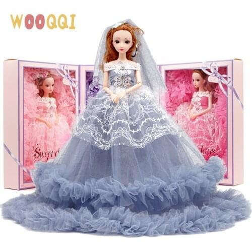 2021 New 40cm BJD Doll Wedding Dress Doll Girl Toy Gift Box Set Ball Jointed Doll with Cloth