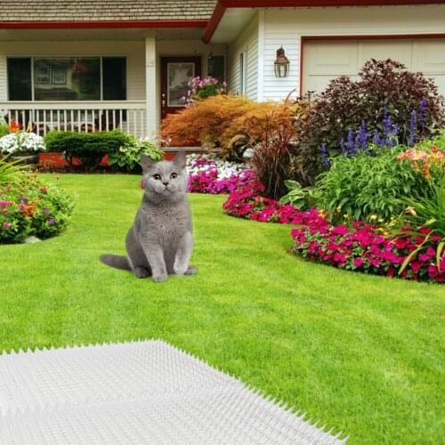 6PCS Outdoor Garden Cat Scat Mats Anti-cat Dogs Repellent Mat Pet Deterrent Mat Train Keep Cats Away Safe Plastic Spike