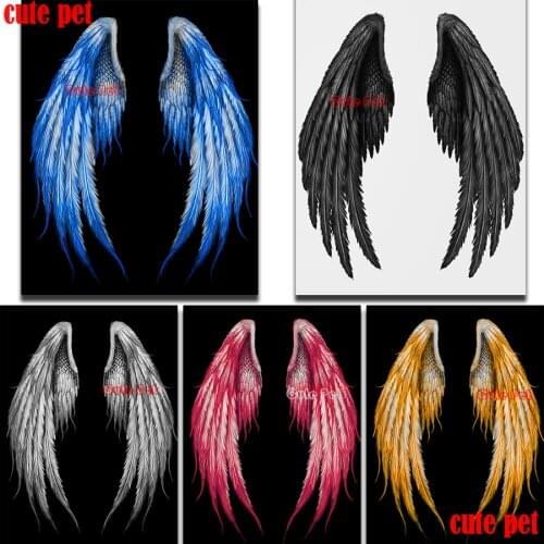 DIY 5D Diamond Painting Angel wings Full Square Round Diamond Embroidery Cross Stitch Mosaic Art Room handmade Home Decoration
