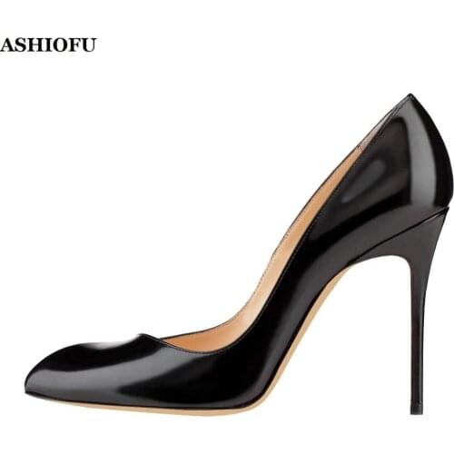 ASHIOFU Hot Sale Handmade Ladies High Heel Pumps Korneilles Party Prom Dress Shoes Slip-on Evening Fashion Pumps Court Shoes