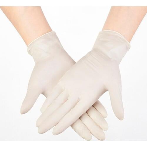 100PCS White Latex Gloves Disposable Gloves Working Gloves Universal Home Garden Household Cleaning Gloves White Gloves