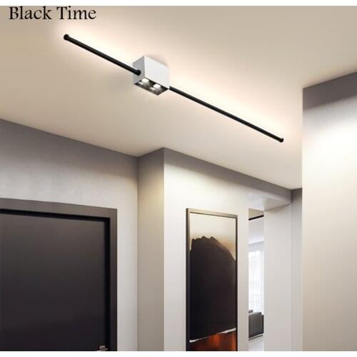 Black LED Ceiling Lights Modern Indoor Ceiling Lamp for Living Room Bedroom Office Aisle Corridor Light Home Lighting Luminaires