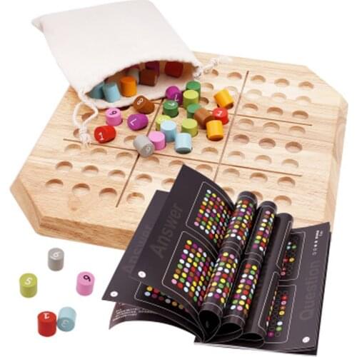 Wooden Sudoku Game Chess Quality Wooden Puzzle Educational Toys For Children Intelligence Development Puzzle Games Toy Board Gam