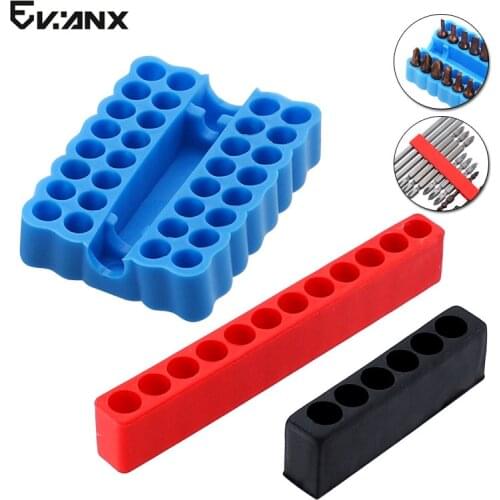 1/4 inch Hex Shank Screwdriver Bit Holder 6/12/32 Holes Plastic Storage Portable Organizers for Screwdriver Tray Tool