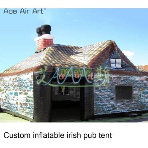 Giant outdoor 8m L x 5m W inflatable irish pub tent air bar house tent club party tent for sale