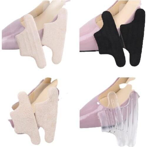 2Pairs Foot Care Tool Rear Triangular Sticker Gel Anti-Wear Invisible High Heels Massage Shoe Insole Paste Slip Resistant Pad