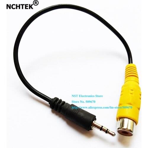 NCHTEK 2.5mm Stereo Male Plug to RCA Female Jack AV Adapter Cable For GPS Video Input/Free Shipping/10PCS
