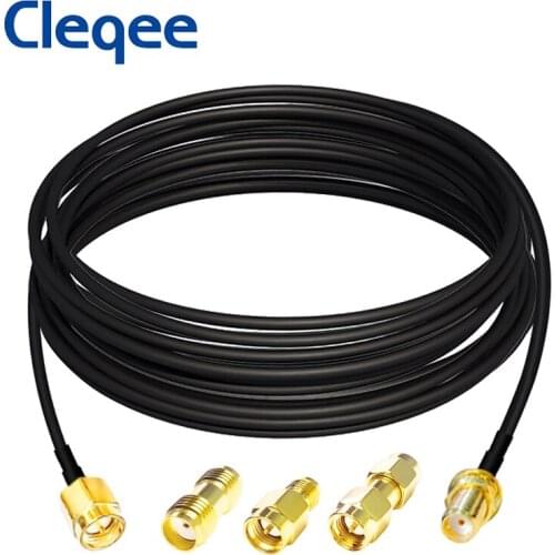 JXSINONE SMA Male To SMA Female Coaxial RG174 Cable With 3 SMA Male Female Connectors Nut Bulkhead Extension Coax Pigtail 1 3 5m