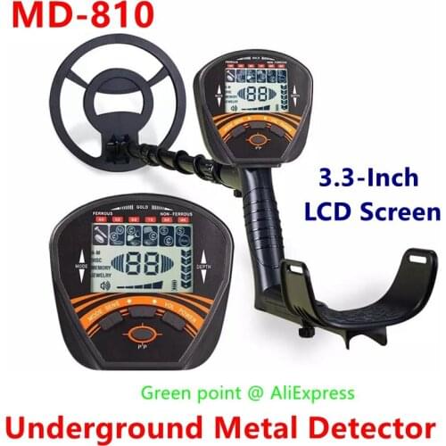 Metal Detector MD810 Professional Waterproof Underground Treasure Pinpointer Portable Gold Depth With 3.3-Inch Large LCD Screen