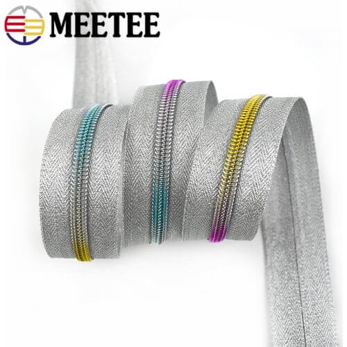 2/4/10M 5# Nylon Zipper for Sewing Plastic Coded Zips DIY Textile Coat Luggage Repair Kit Zippers Clothing Garment Accessories