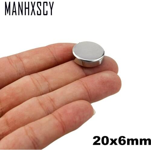 20pcs Neodymium N35 Dia 20mm X 6mm Strong Magnets Tiny Disc NdFeB Rare Earth For Crafts Models Fridge Sticking magnet 20x6mm