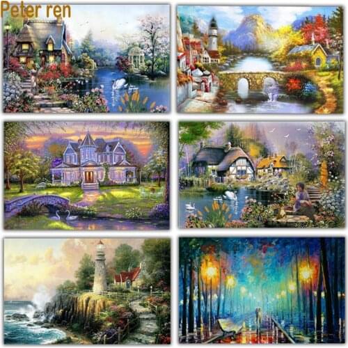 Peter ren Diamond painting cross stitch round/square diamond mosaic Full icon diamond embroidery Craft Needlework Country Hou