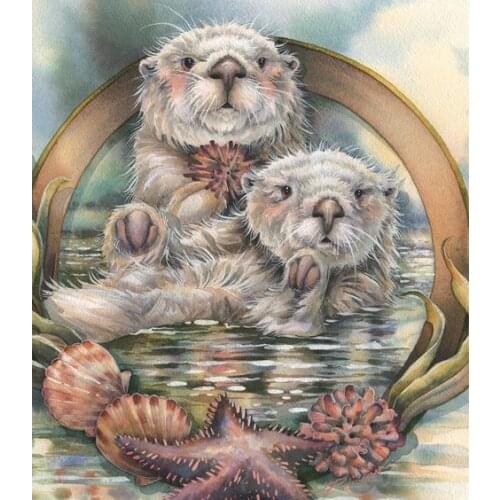 Full square cute animal 5d diy diamond painting cross-stitch sea lion 3d diamond embroidery home decor artwork