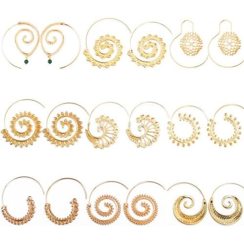Various Spiral Earrings For Women Earing Exaggerated Eddy Current Gear Brincos Womens Earrings Oorbellen Jewelry Gift Wholesale