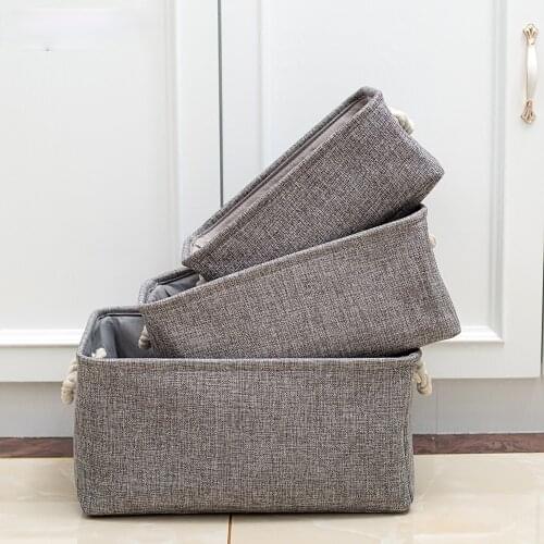 New Folding Storage Basket Foldable Linen Storage Box Bins Fabric Organizer Organize Office Bedroom Closet Toys Laundry Basket