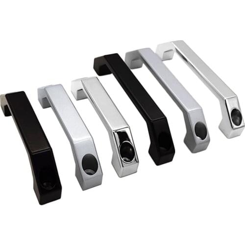 U-type ls520 aluminum alloy handle black cabinet handle square furniture hardware stainless steel cabinet wardrobe drawer handle