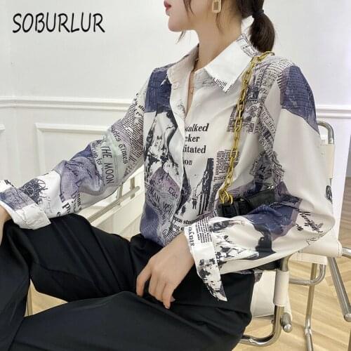 SOBURLUR Japan Style All-match Blousas Crop Tops Female Clothing Harajuku Womens Blouses Tunics Plussize Shirt High-Streetwear