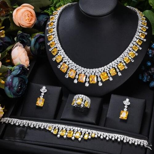 Kellybola Jewelry Exclusive High Quality Luxury Zircon Jewelry Set Womens Wedding Engagement Banquet 4PCS Accessories