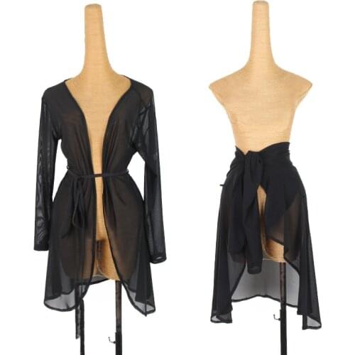 New Women Latin Dance Costumes Black Lace Practice Clothes Chacha Rumba Tango Latin Dance Performance Dance Dress Wear DQS6790