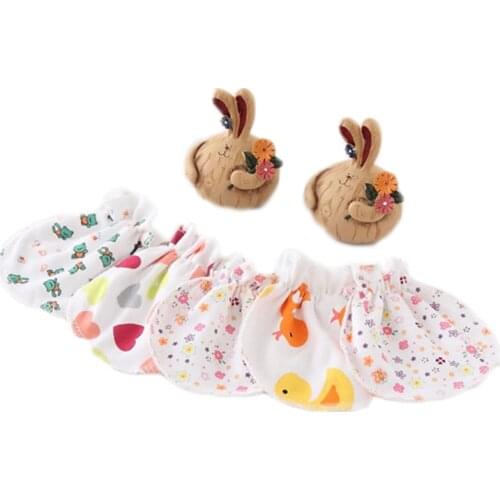 1 Pair Cute Cartoon Baby Infant Boys Girls Anti Scratch Mittens Soft Gloves Baby Gloves Kids Gloves Random Color