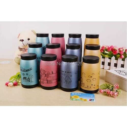 1PC Newest belly Cup stainless steel frosted portable thermos vacuum flasks cup 250ml for sweet lovers A1304