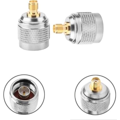 2PCS N Male Plug to SMA Female Jack RF Coaxial Adapter Connector Adaptor