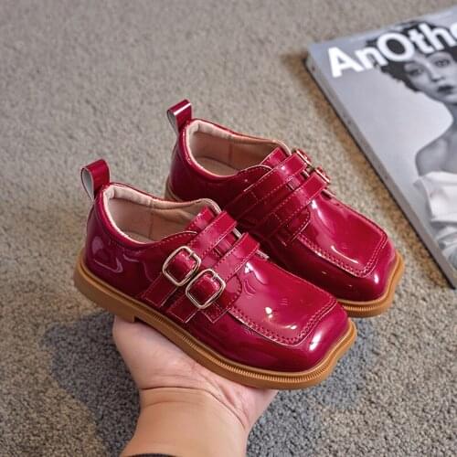 2021 New 1 2 3 4 5 6 Year Old Baby Leather Shoes For Girls Toddlers Fashion Rhinestone Children Shoes Autumn Spring Kids' Shoes