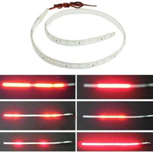 2pcs/Set Vehicle Red 30cm Led Rider Flash Strobe Scanner Neon Strip Light Decoration Lamp Accessories