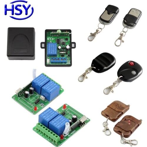 Wireless Remote Control Switch DC 12V 1 or 2 CH Relay Transmitter Receiver Module Exit Button for Access Control or Light Switch