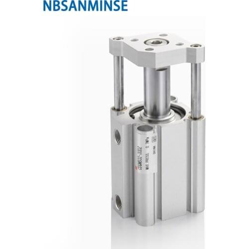 CDQMB 32mm Bore Guide Rod Type Compressed Air Cylinder SMC Type ISO Compact Cylinder Double Acting Single rod NBSANMINSE