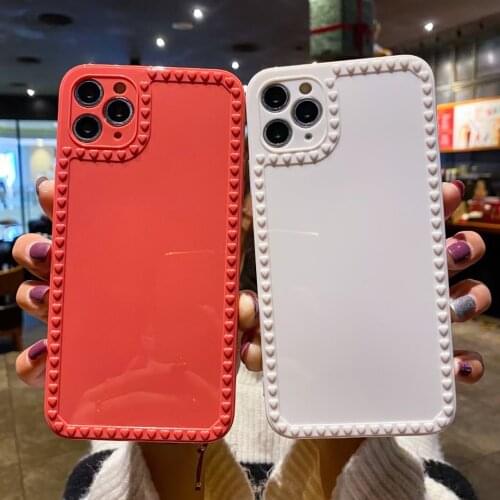 Moskado TPU Small Love Border Phone Case for iphone 11 12 Pro Max Mini X XR XS Max 7 8 Plus SE2020 Dust-proof Mobile Phone Shell