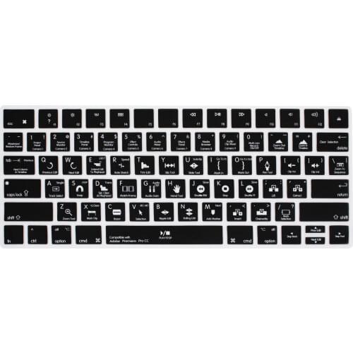 HRH Premiere ProCC Hotkeys Functional Keypad Covers Shortcuts Silicone Keyboard Skin Protector For Magic MLA22B/A US Version