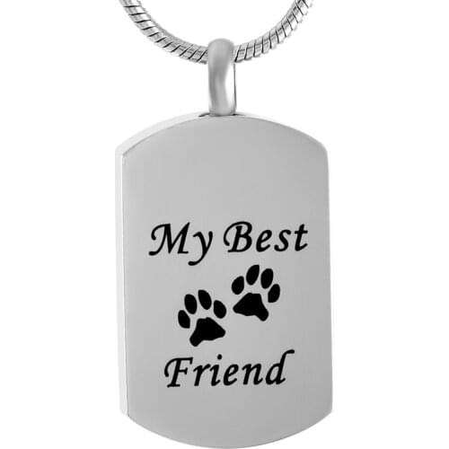 CMJ9118 10pcs/ Pet Memorial Jewlery My Best Friend Polished High Grade Stainless Steel Pendant Free Engraving