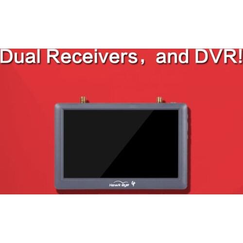 Hawkeye Little Pilot Ⅳ 4 Built in DVR / III 3 Dual Receiver 5 inch 5.8G 48CH FPV HD Monitor Aerial FPV Display Screen for Drone