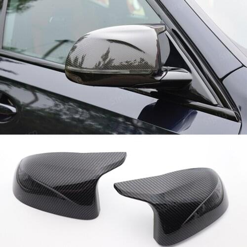 Rearview Mirror Cover Side Wing Rear View Mirror Case Cover Glossy Black for BMW F25 X3 F26 X4 F15 X5 F16 X6 14-18