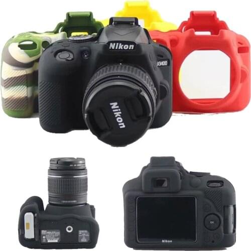 Nice Soft Silicone Rubber Camera Protective Body Cover Case Skin For Nikon D3400 Camera Bag