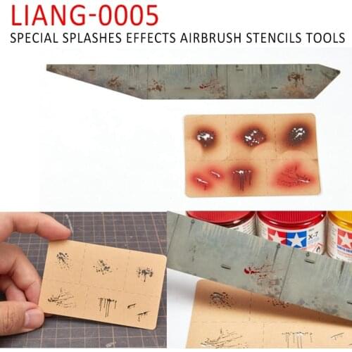 LIANG-0005 Special Splashes Effects Airbrush Stencils Tools for 1/35 1/48 Model