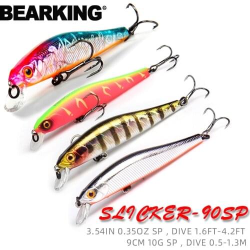 BEARKING 90mm 10g Hot Selling Fishing Gear Shone SP Lures Minnow Crank Tungsten Magnet Weight System Wobbler Bait