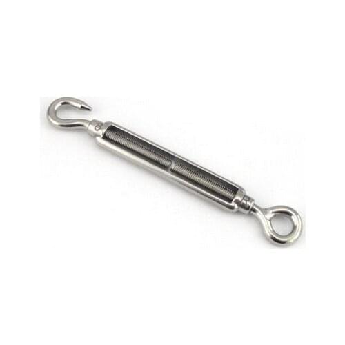 5-10pcs, M4--M6 304 stainless steel eye to hook turnbuckle steel wire rope tensioner taut rigging hardware,boat part,marine