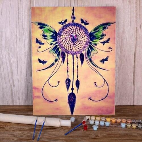 Animal Butterfly Flower Paint By Numbers Kit Oil Paints 40*50 Oil Painting New Design For Handiwork