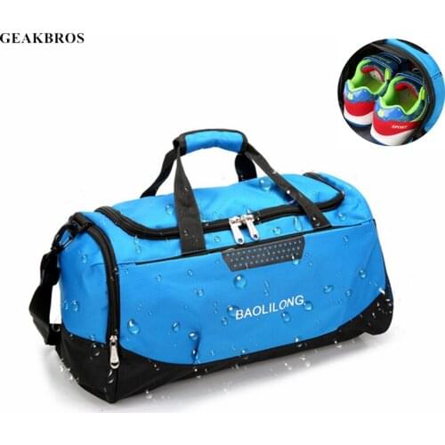 Nylon Waterproof Sports Bag Yoga Fitness Bag With Shoes Storage Men Women Gym Shoulder Handbag Travel Luggage Crossbody Bags