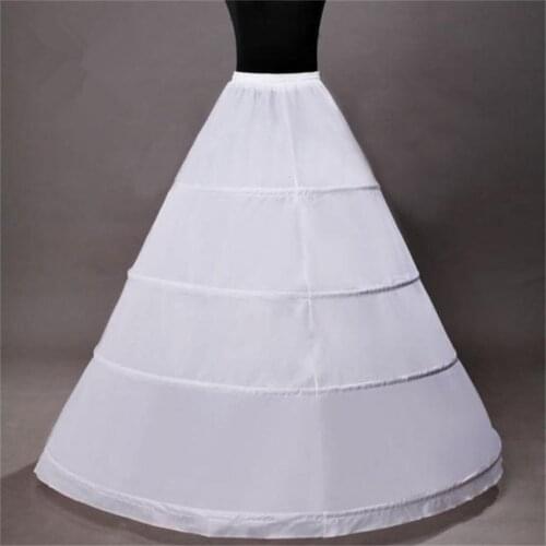 NUOXIFANG Cheap New White Wholesale Wide 4 Hoops Petticoat For Ball Gown Crinoline Underskirt Wedding Accessories Jupon Mariage