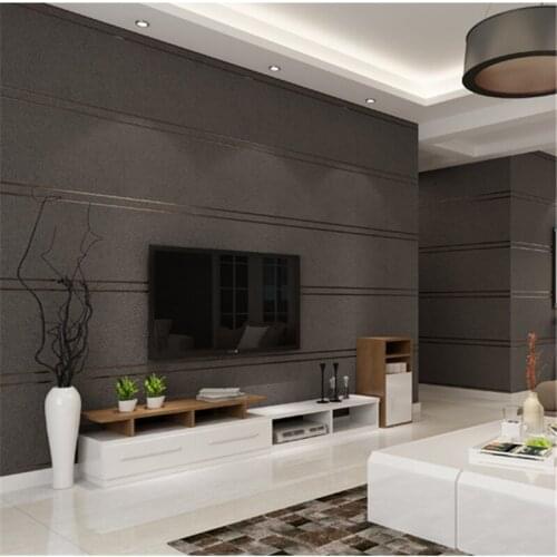 Beibehang Modern minimalist marble striped wallpaper High-end warm bedroom living room TV background villa 3D deerskin wallpaper